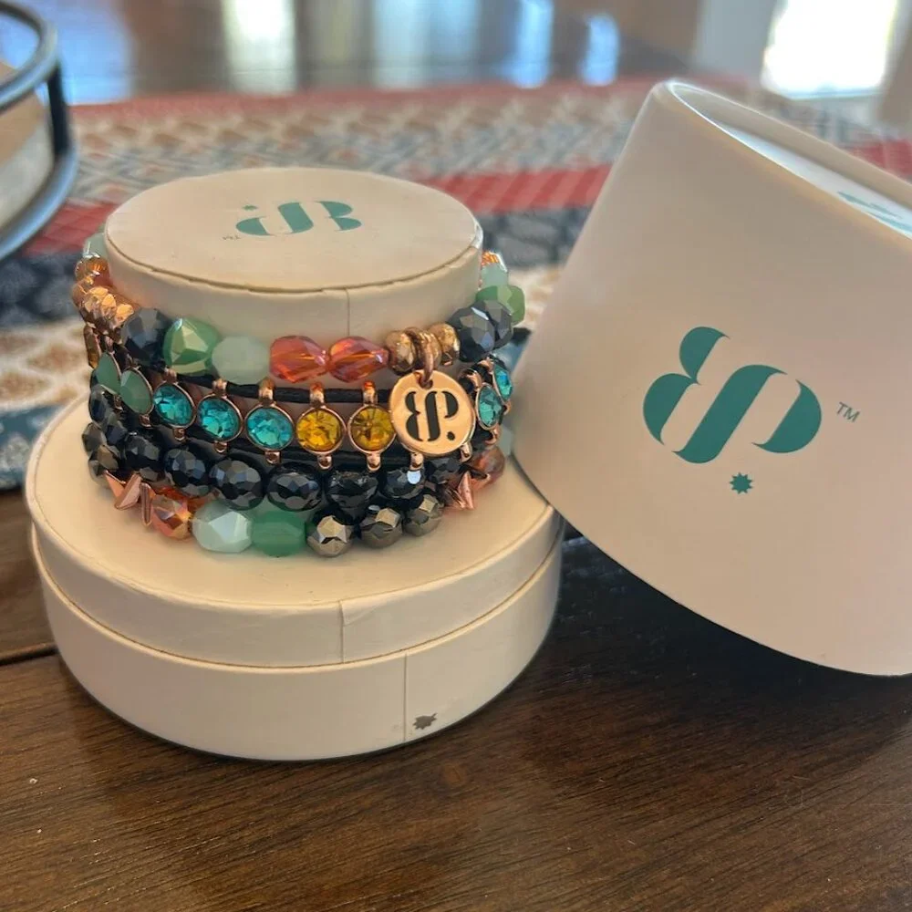 Bomb Party Feed Me Seymour! 4-Stack Bracelet Set - Rhodium - NWOT - Picture 1 of 3